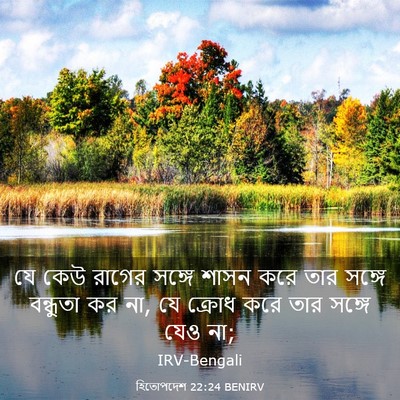 Picture 03 - হিতোপদেশ 22:24 BENIRV - যে কেউ রাগের সঙ্গে - Bible Verse Picture