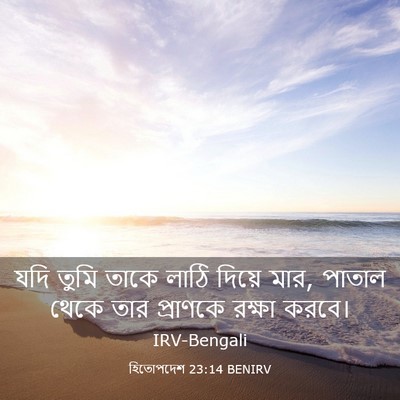 Picture 03 - হিতোপদেশ 23:14 BENIRV - যদি তুমি তাকে লাঠি - Bible Verse Picture