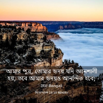 Picture 03 - হিতোপদেশ 23:15 BENIRV - আমার পুত্র, তোমার - Bible Verse Picture