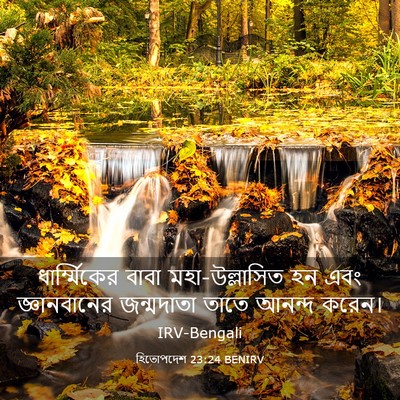 Picture 03 - হিতোপদেশ 23:24 BENIRV - ধার্ম্মিকের বাবা - Bible Verse Picture