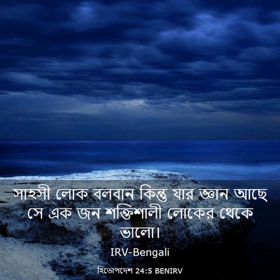 Picture 03 - হিতোপদেশ 24:5 BENIRV - সাহসী লোক বলবান - Bible Verse Picture