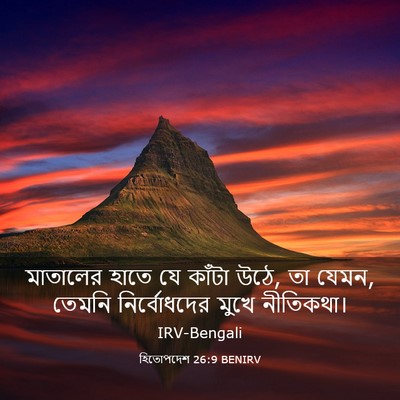Picture 03 - হিতোপদেশ 26:9 BENIRV - মাতালের হাতে যে - Bible Verse Picture