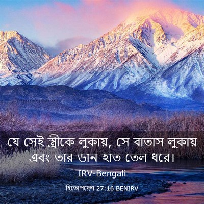 Picture 03 - হিতোপদেশ 27:16 BENIRV - যে সেই স্ত্রীকে - Bible Verse Picture