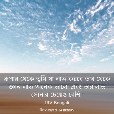 Picture 03 - হিতোপদেশ 3:14 BENIRV - রূপার থেকে তুমি যা - Bible Verse Picture