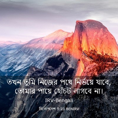 Picture 03 - হিতোপদেশ 3:23 BENIRV - তখন তুমি নিজের পথে - Bible Verse Picture