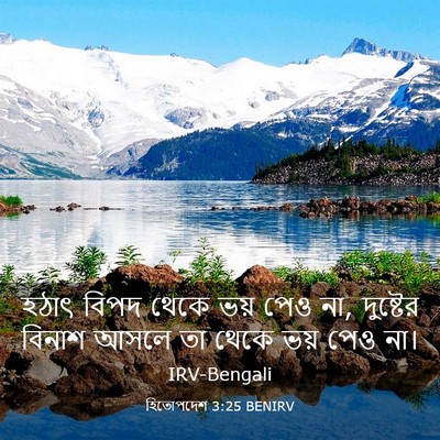 Picture 03 - হিতোপদেশ 3:25 BENIRV - হঠাৎ বিপদ থেকে ভয় - Bible Verse Picture