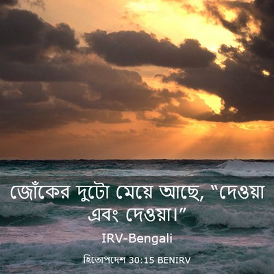 Picture 03 - হিতোপদেশ 30:15 BENIRV - জোঁকের দুটো মেয়ে - Bible Verse Picture