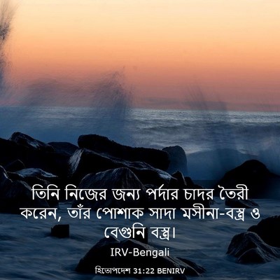 Picture 03 - হিতোপদেশ 31:22 BENIRV - তিনি নিজের জন্য - Bible Verse Picture