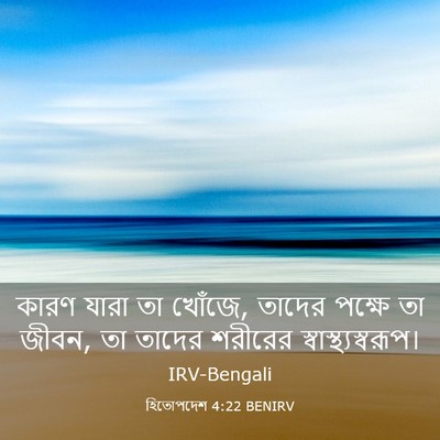 Picture 03 - হিতোপদেশ 4:22 BENIRV - কারণ যারা তা খোঁজে, - Bible Verse Picture