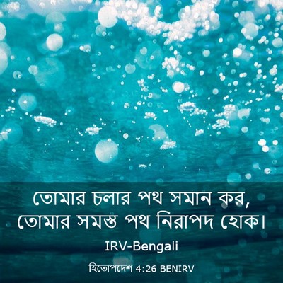 Picture 03 - হিতোপদেশ 4:26 BENIRV - তোমার চলার পথ সমান - Bible Verse Picture