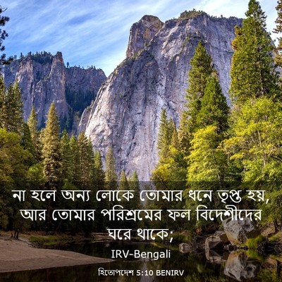 Picture 03 - হিতোপদেশ 5:10 BENIRV - না হলে অন্য লোকে - Bible Verse Picture