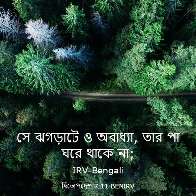 Picture 03 - হিতোপদেশ 7:11 BENIRV - সে ঝগড়াটে ও - Bible Verse Picture