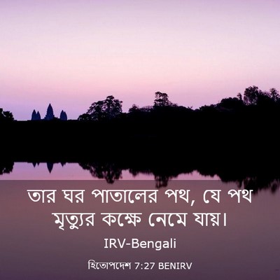 Picture 03 - হিতোপদেশ 7:27 BENIRV - তার ঘর পাতালের পথ, - Bible Verse Picture