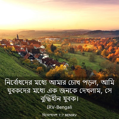 Picture 03 - হিতোপদেশ 7:7 BENIRV - নির্বোধদের মধ্যে - Bible Verse Picture