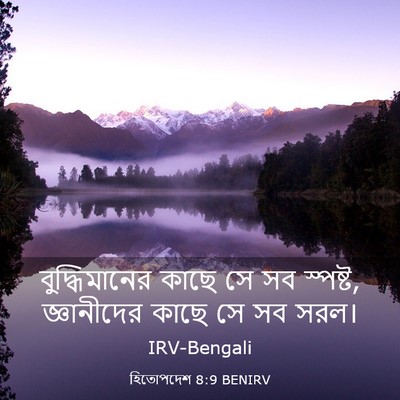 Picture 03 - হিতোপদেশ 8:9 BENIRV - বুদ্ধিমানের কাছে - Bible Verse Picture