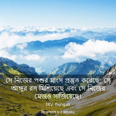Picture 03 - হিতোপদেশ 9:2 BENIRV - সে নিজের পশুর মাংস - Bible Verse Picture