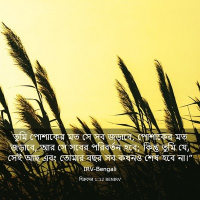 Picture 03 - হিব্রুদের 1:12 BENIRV - তুমি পোশাকের মত সে - Bible Verse Picture