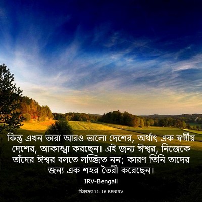 Picture 03 - হিব্রুদের 11:16 BENIRV - কিন্তু এখন তারা - Bible Verse Picture