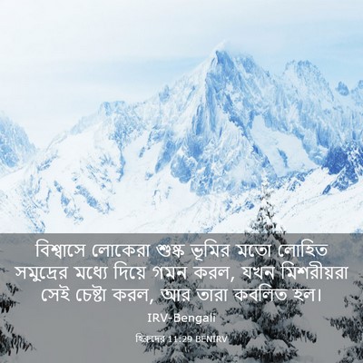 Picture 03 - হিব্রুদের 11:29 BENIRV - বিশ্বাসে লোকেরা - Bible Verse Picture