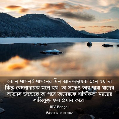 Picture 03 - হিব্রুদের 12:11 BENIRV - কোন শাসনই শাসনের - Bible Verse Picture