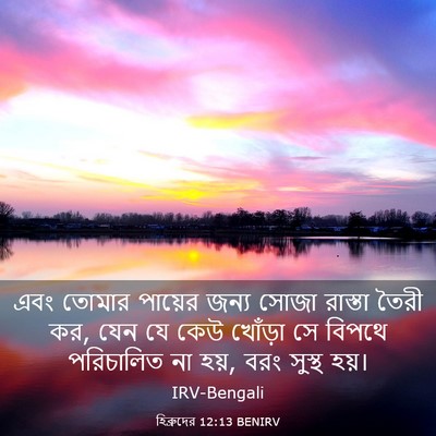 Picture 03 - হিব্রুদের 12:13 BENIRV - এবং তোমার পায়ের - Bible Verse Picture