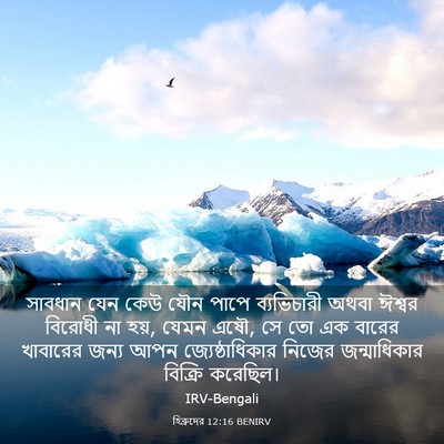 Picture 03 - হিব্রুদের 12:16 BENIRV - সাবধান যেন কেউ যৌন - Bible Verse Picture