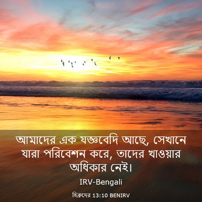 Picture 03 - হিব্রুদের 13:10 BENIRV - আমাদের এক - Bible Verse Picture