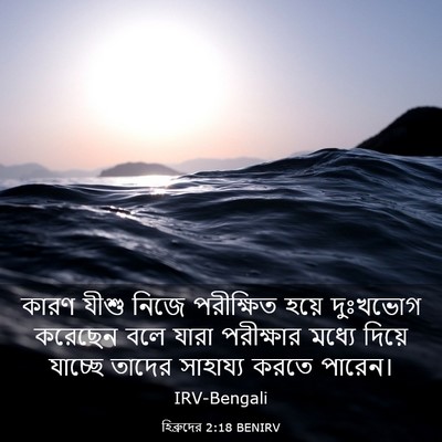 Picture 03 - হিব্রুদের 2:18 BENIRV - কারণ যীশু নিজে - Bible Verse Picture