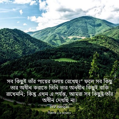 Picture 03 - হিব্রুদের 2:8 BENIRV - সব কিছুই তাঁর - Bible Verse Picture