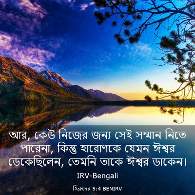 Picture 03 - হিব্রুদের 5:4 BENIRV - আর, কেউ নিজের জন্য - Bible Verse Picture