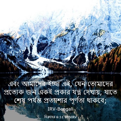 Picture 03 - হিব্রুদের 6:11 BENIRV - এবং আমাদের ইচ্ছা - Bible Verse Picture