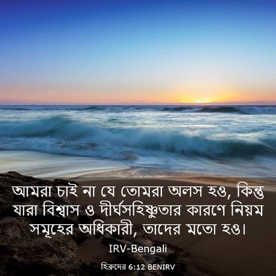 Picture 03 - হিব্রুদের 6:12 BENIRV - আমরা চাই না যে - Bible Verse Picture
