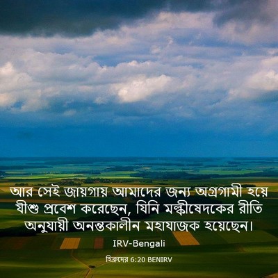 Picture 03 - হিব্রুদের 6:20 BENIRV - আর সেই জায়গায় - Bible Verse Picture