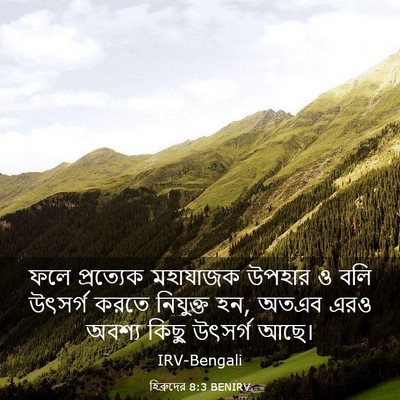 Picture 03 - হিব্রুদের 8:3 BENIRV - ফলে প্রত্যেক - Bible Verse Picture