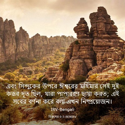Picture 03 - হিব্রুদের 9:5 BENIRV - এবং সিন্দুকের - Bible Verse Picture