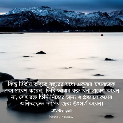 Picture 03 - হিব্রুদের 9:7 BENIRV - কিন্তু দ্বিতীয় - Bible Verse Picture