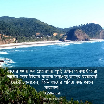 Picture 03 - হোচেয়া 10:2 BENIRV - তাদের হৃদয় হল - Bible Verse Picture