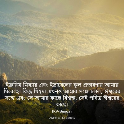 Picture 03 - হোচেয়া 11:12 BENIRV - ইফ্রয়িম মিথ্যায় - Bible Verse Picture