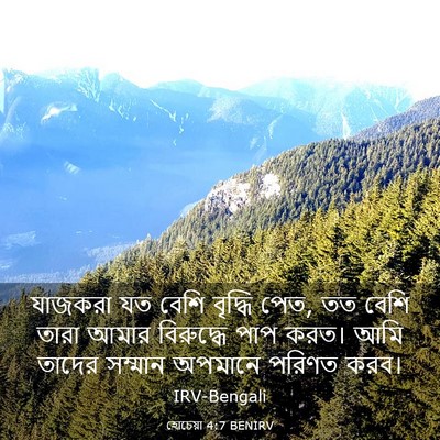 Picture 03 - হোচেয়া 4:7 BENIRV - যাজকরা যত বেশি - Bible Verse Picture