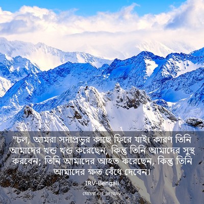 Picture 03 - হোচেয়া 6:1 BENIRV - “চল, আমরা - Bible Verse Picture