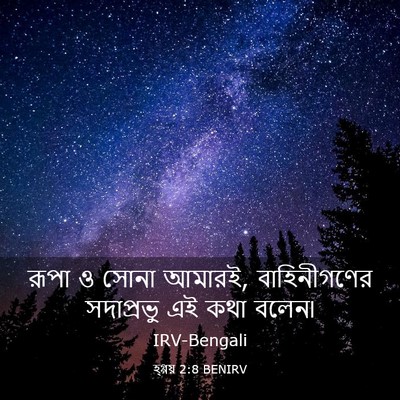Picture 03 - হ্গ্গয় 2:8 BENIRV - রূপা ও সোনা আমারই, - Bible Verse Picture