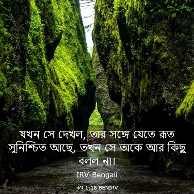 Picture 03 - ৰূথ 1:18 BENIRV - যখন সে দেখল, তার - Bible Verse Picture