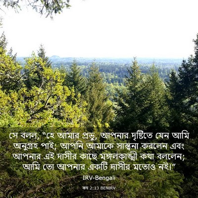 Picture 03 - ৰূথ 2:13 BENIRV - সে বলল, “হে আমার - Bible Verse Picture