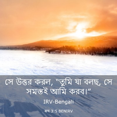 Picture 03 - ৰূথ 3:5 BENIRV - সে উত্তর করল, “তুমি - Bible Verse Picture