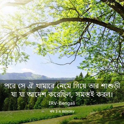 Picture 03 - ৰূথ 3:6 BENIRV - পরে সে ঐ খামারে - Bible Verse Picture
