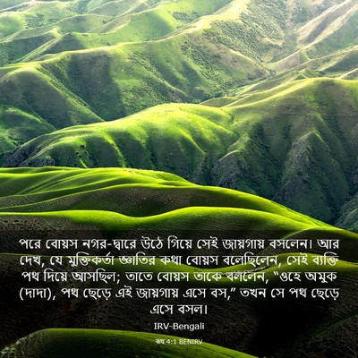 Picture 03 - ৰূথ 4:1 BENIRV - পরে বোয়স - Bible Verse Picture