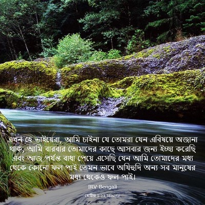 Picture 03 - ৰোমীয়া 1:13 BENIRV - এখন হে ভাইয়েরা, - Bible Verse Picture