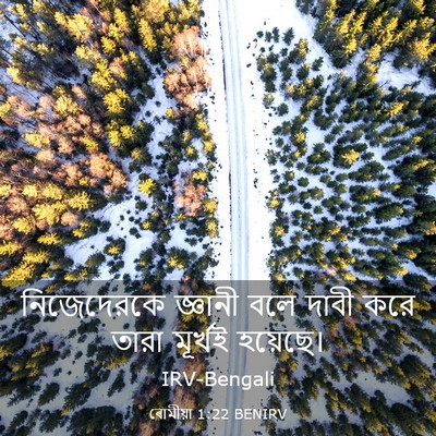 Picture 03 - ৰোমীয়া 1:22 BENIRV - নিজেদেরকে জ্ঞানী - Bible Verse Picture