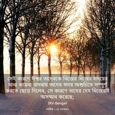 Picture 03 - ৰোমীয়া 1:24 BENIRV - সেই কারণে ঈশ্বর - Bible Verse Picture