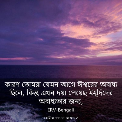 Picture 03 - ৰোমীয়া 11:30 BENIRV - কারণ তোমরা যেমন - Bible Verse Picture